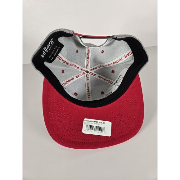 Zephyr Indy Car Cap Hat Gray Red Snapback Flat Bill‎ Indycar Embroidered New - Picture 6 of 8